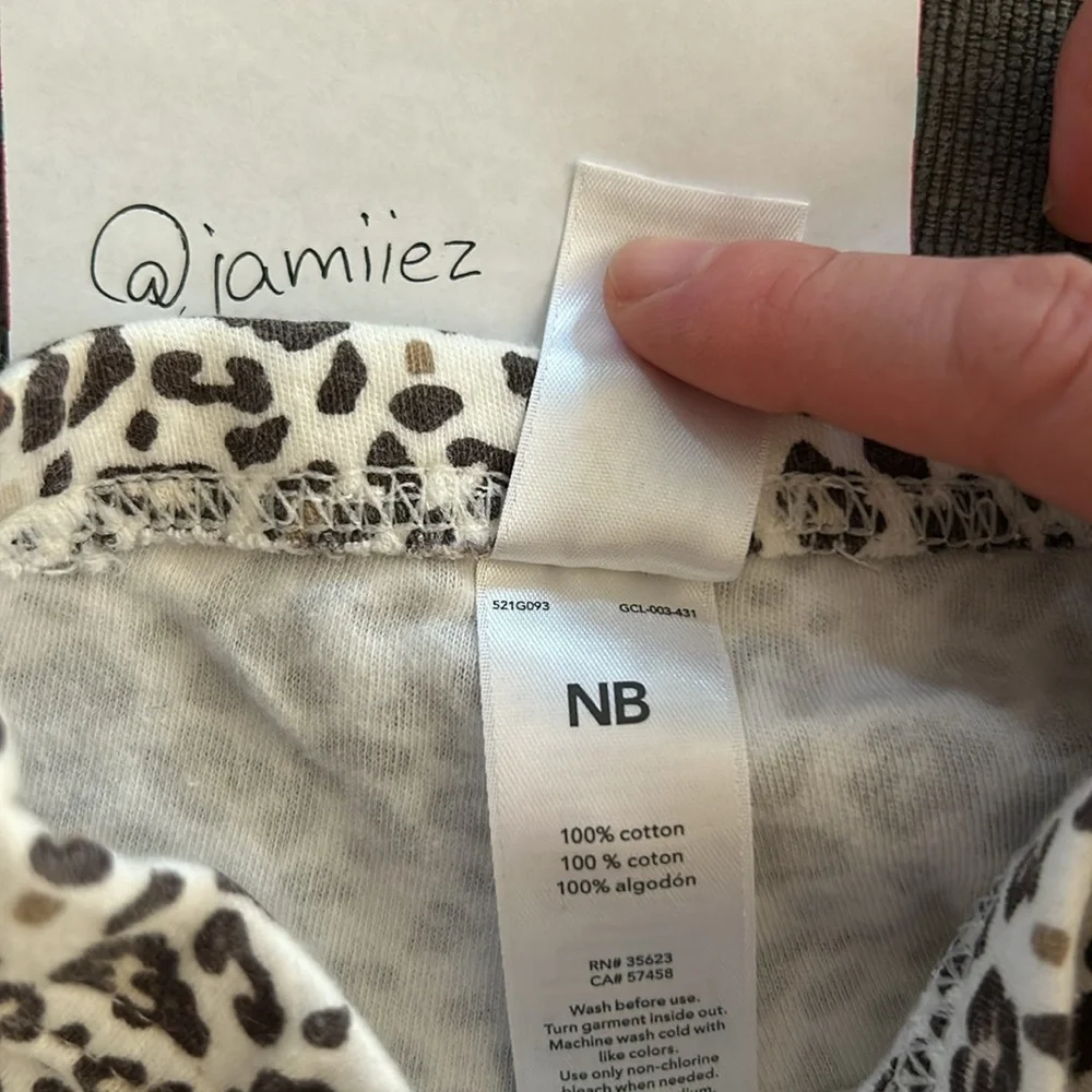 5/$20 Baby Girl Animal Print pants NEWBORN